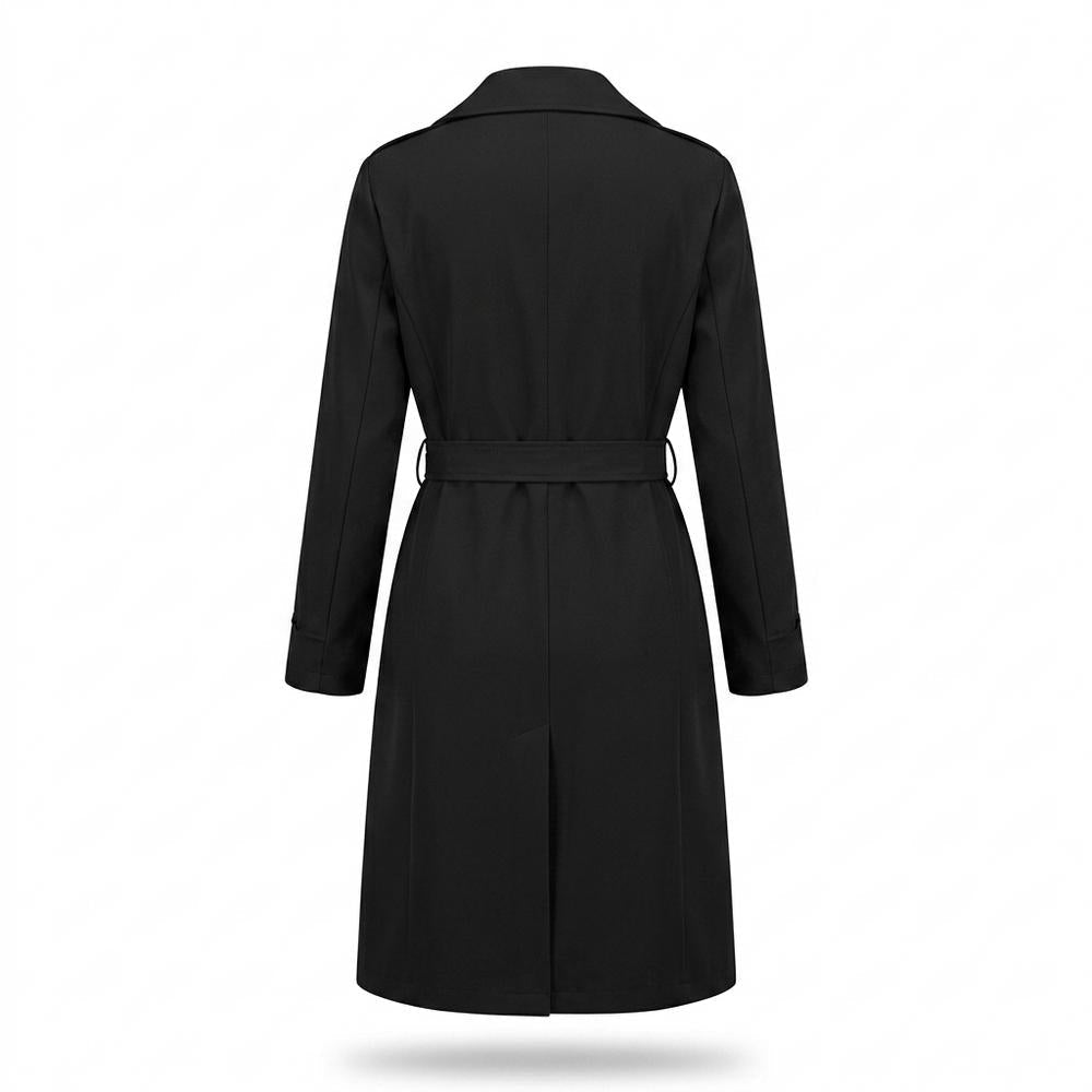 Allsaints Leather - Roran | Double-Breasted Belted Coat Women