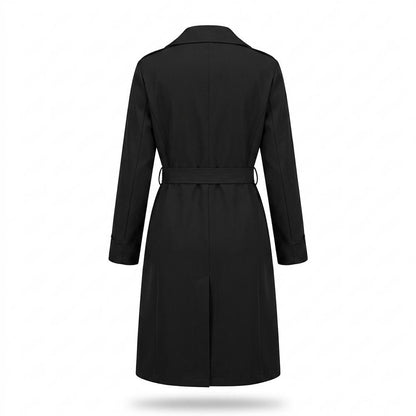 Allsaints Leather - Roran | Double-Breasted Belted Coat Women