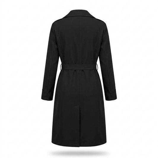 Allsaints Leather - Roran | Double-Breasted Belted Coat Women