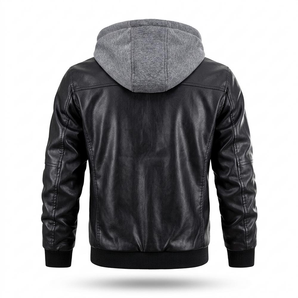 Allsaints Leather - Loron | Hooded Quilted Leather Jacket Men