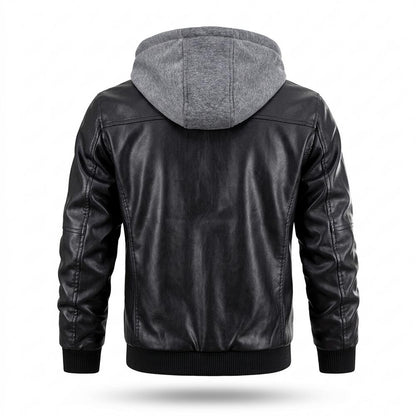Allsaints Leather - Loron | Hooded Quilted Leather Jacket Men