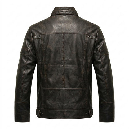 Allsaints Leather - Yefim | Stand-Collar Zip-Up Leather Jacket Men