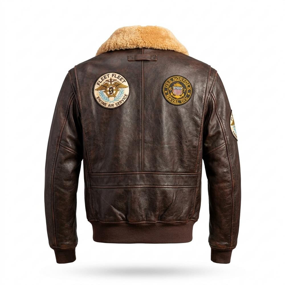 Allsaints Leather - Mizan | Shearling-Collar Patched Leather Jacket Men