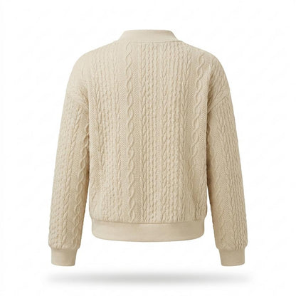 Allsaints Leather - Cosin | Cable-Knit Bomber-Style Jacket Women