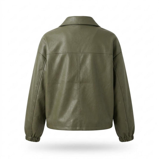 Allsaints Leather - Calar | Boxy Zip-Up Jacket Women