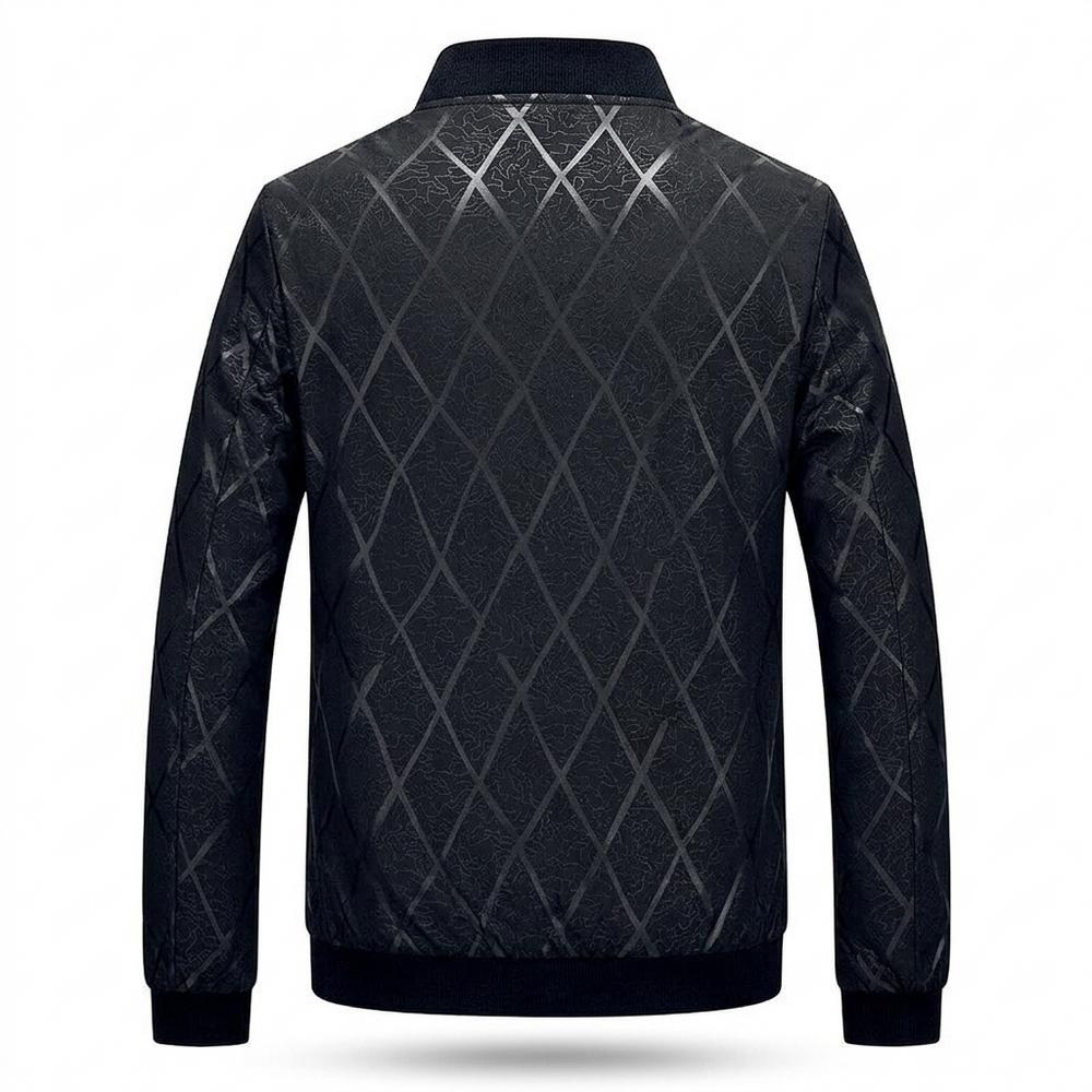 Allsaints Leather - Canal | Patterned Zip-Front Jacket Men