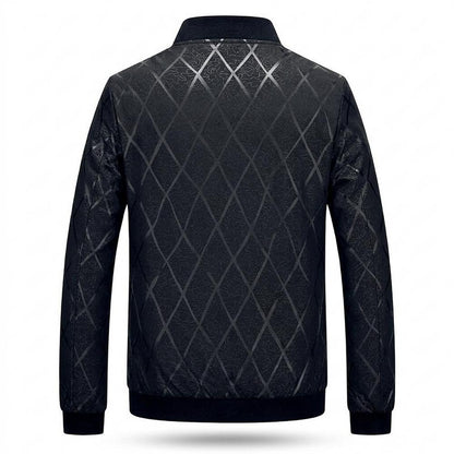 Allsaints Leather - Canal | Patterned Zip-Front Jacket Men