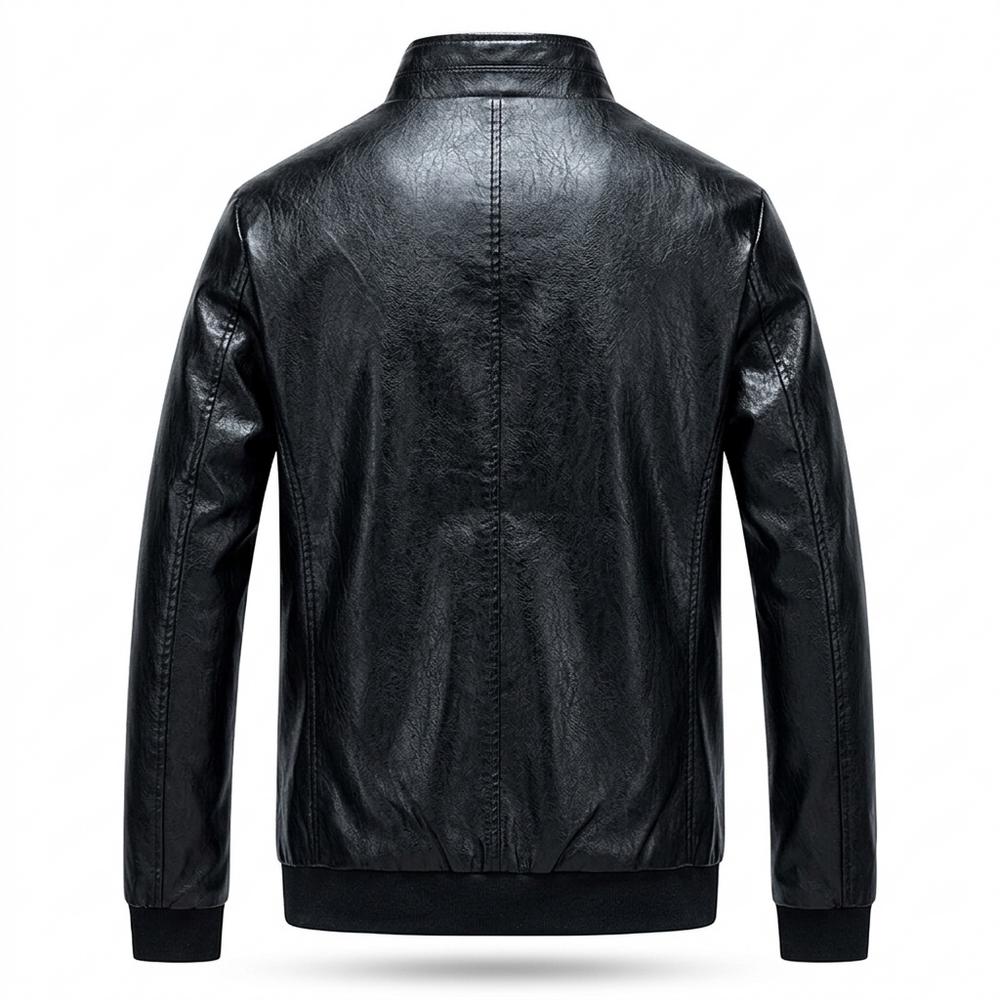 Allsaints Leather - Talom | Zippered Stand-Collar Leather Jacket Men