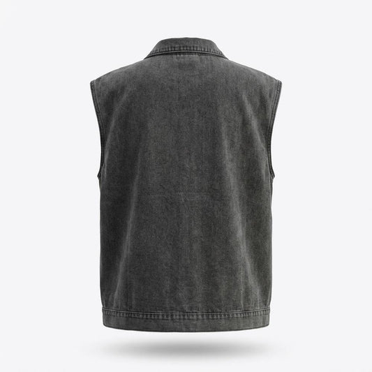 Allsaints Leather - Camel | Button-Front Denim Vest Women