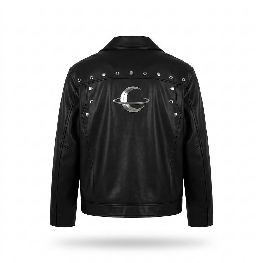Allsaints Leather - Rigek | Studded Smooth Leather Jacket Unisex