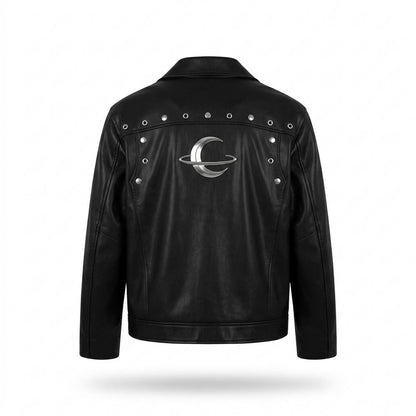 Allsaints Leather - Rigek | Studded Smooth Leather Jacket Unisex