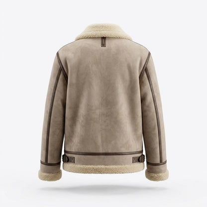 Allsaints Leather - Zator | Shearling-Lined Sueded Jacket Unisex