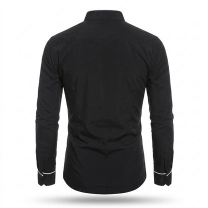 Allsaints Leather - Vemor | Piped Stand-Collar Shirt Men