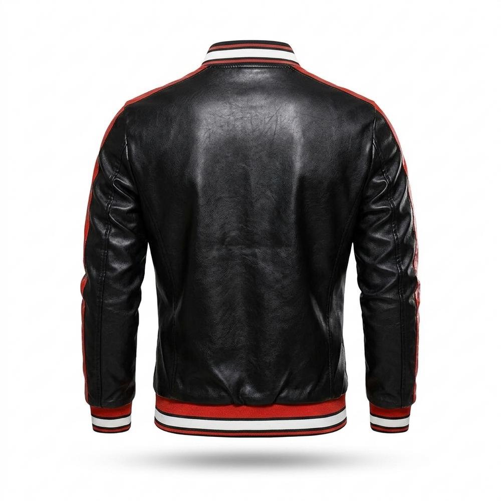 Allsaints Leather - Zelan | Zip-Up Striped Leather Jacket Men