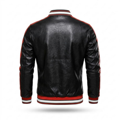 Allsaints Leather - Zelan | Zip-Up Striped Leather Jacket Men