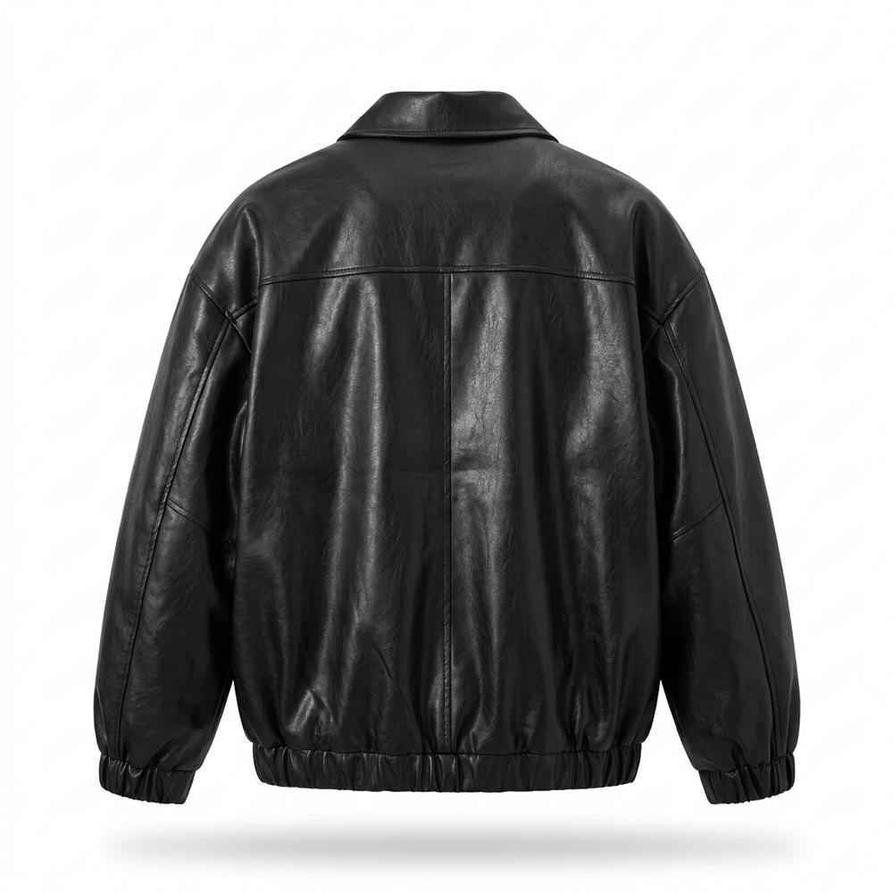 Allsaints Leather - Nidan | Oversized Buttoned Leather Jacket Unisex
