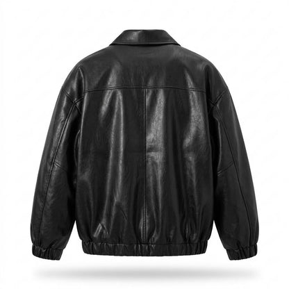 Allsaints Leather - Nidan | Oversized Buttoned Leather Jacket Unisex