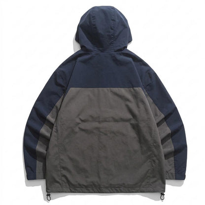 Allsaints Leather - Vehal | Color-Block Hooded Jacket Unisex