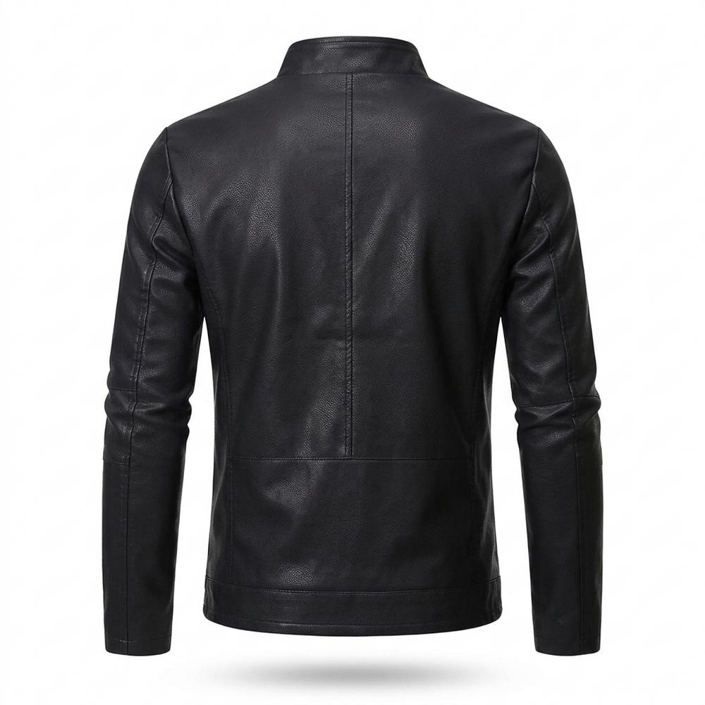 Allsaints Leather - Ruwen | Lined Stand-Collar Leather Jacket Men