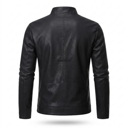 Allsaints Leather - Ruwen | Lined Stand-Collar Leather Jacket Men