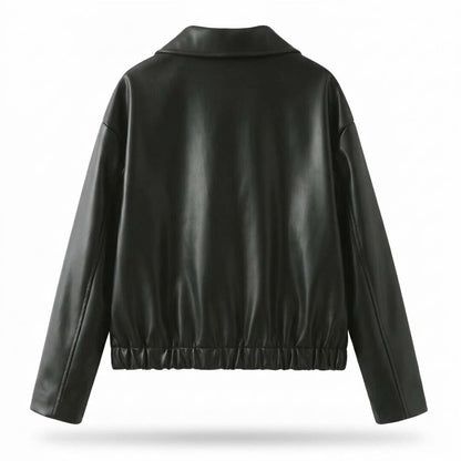 Allsaints Leather - Leron | Collared Zip-Up Jacket Unisex