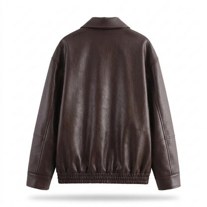 Allsaints Leather - Lymin | Zip-Up Relaxed Fit Leather Jacket Unisex