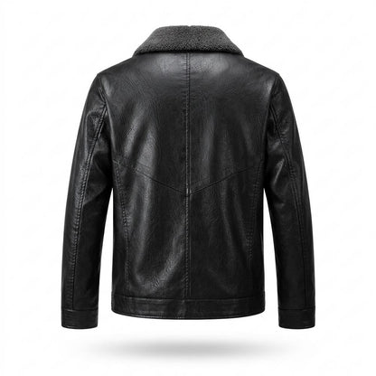Allsaints Leather - Kamel | Lined Shearling-Collar Leather Jacket Men