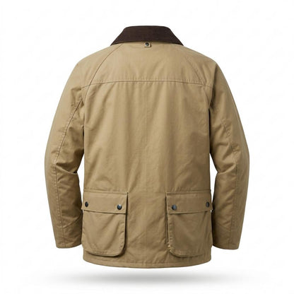 Allsaints Leather - Yomor | Corduroy-Collar Plaid-Lined Jacket Men