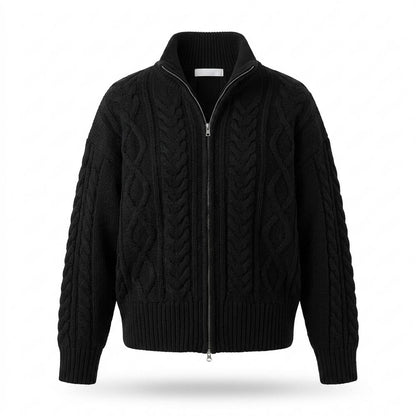 Allsaints Leather - Vaven | Zip-Up Cable-Knit Knit Cardigan Women