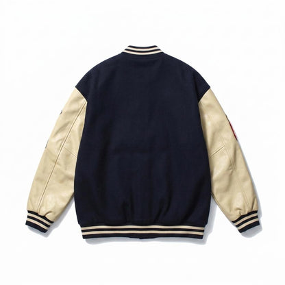 Allsaints Leather - Takar | Embroidered Two-Tone Jacket Unisex