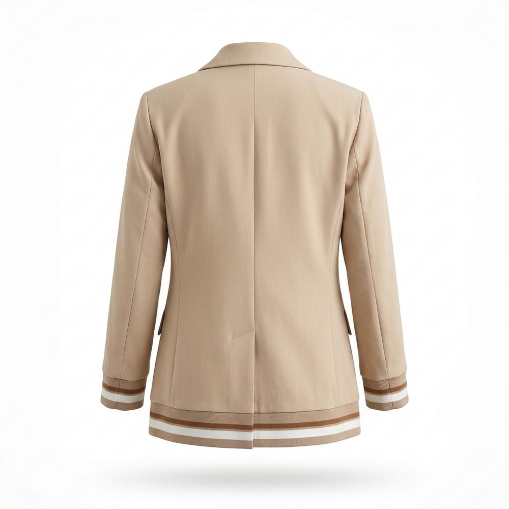 Allsaints Leather - Caron | Single-Breasted Striped-Trim Blazer Women