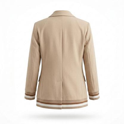 Allsaints Leather - Caron | Single-Breasted Striped-Trim Blazer Women