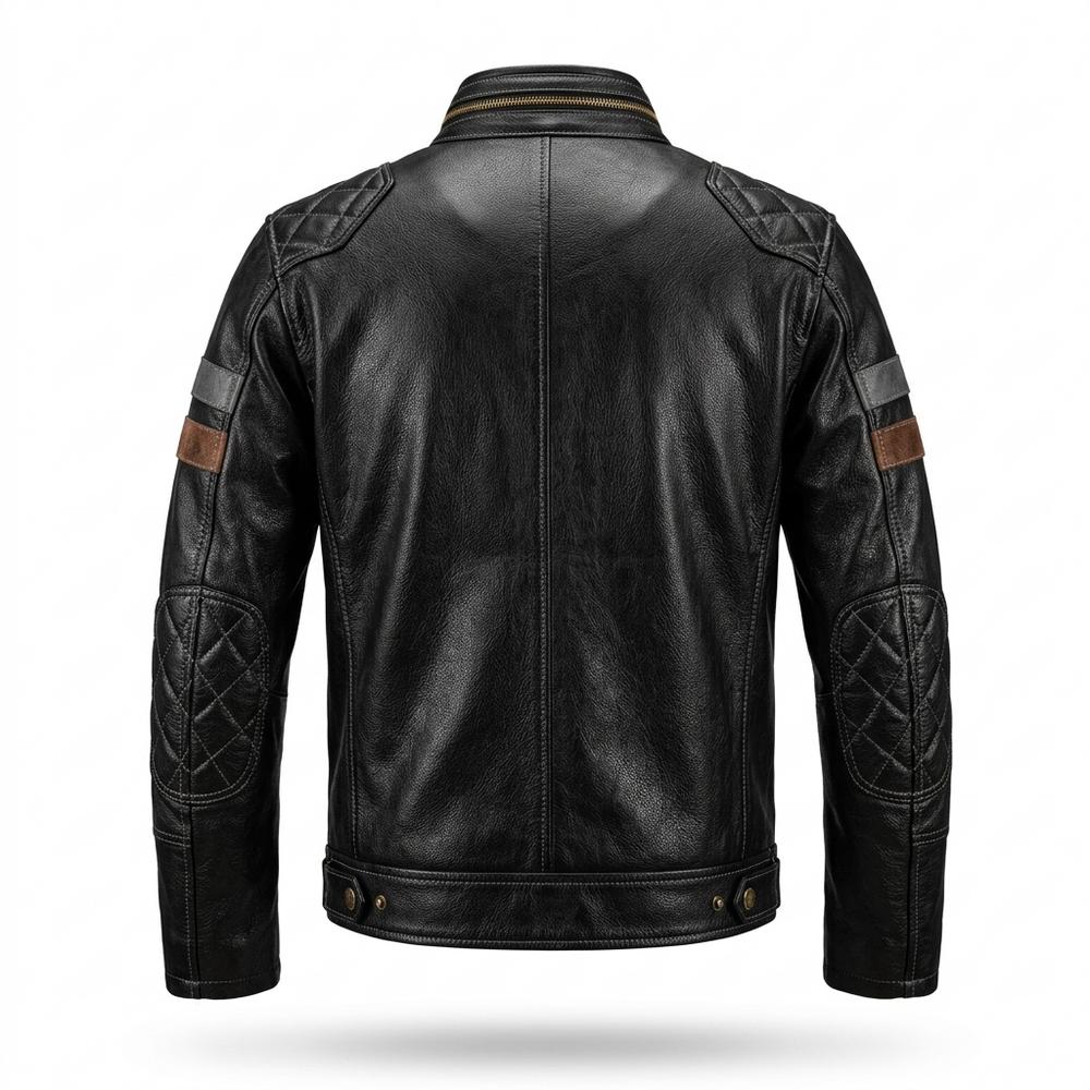 Allsaints Leather - Letal | Quilted Grained Leather Jacket Men