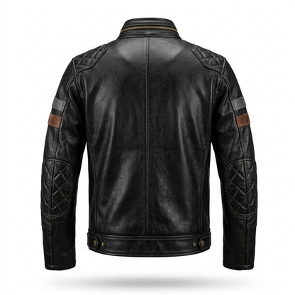 Allsaints Leather - Letal | Quilted Grained Leather Jacket Men