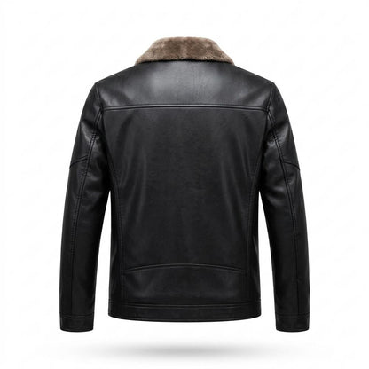 Allsaints Leather - Mivel | Shearling-Lined Zip-Up Leather Jacket Men