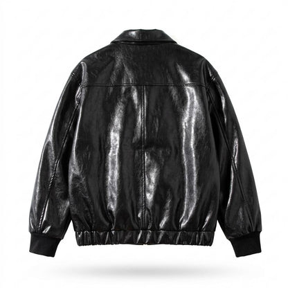 Allsaints Leather - Vemon | Glossy Multi-Pocket Jacket Unisex