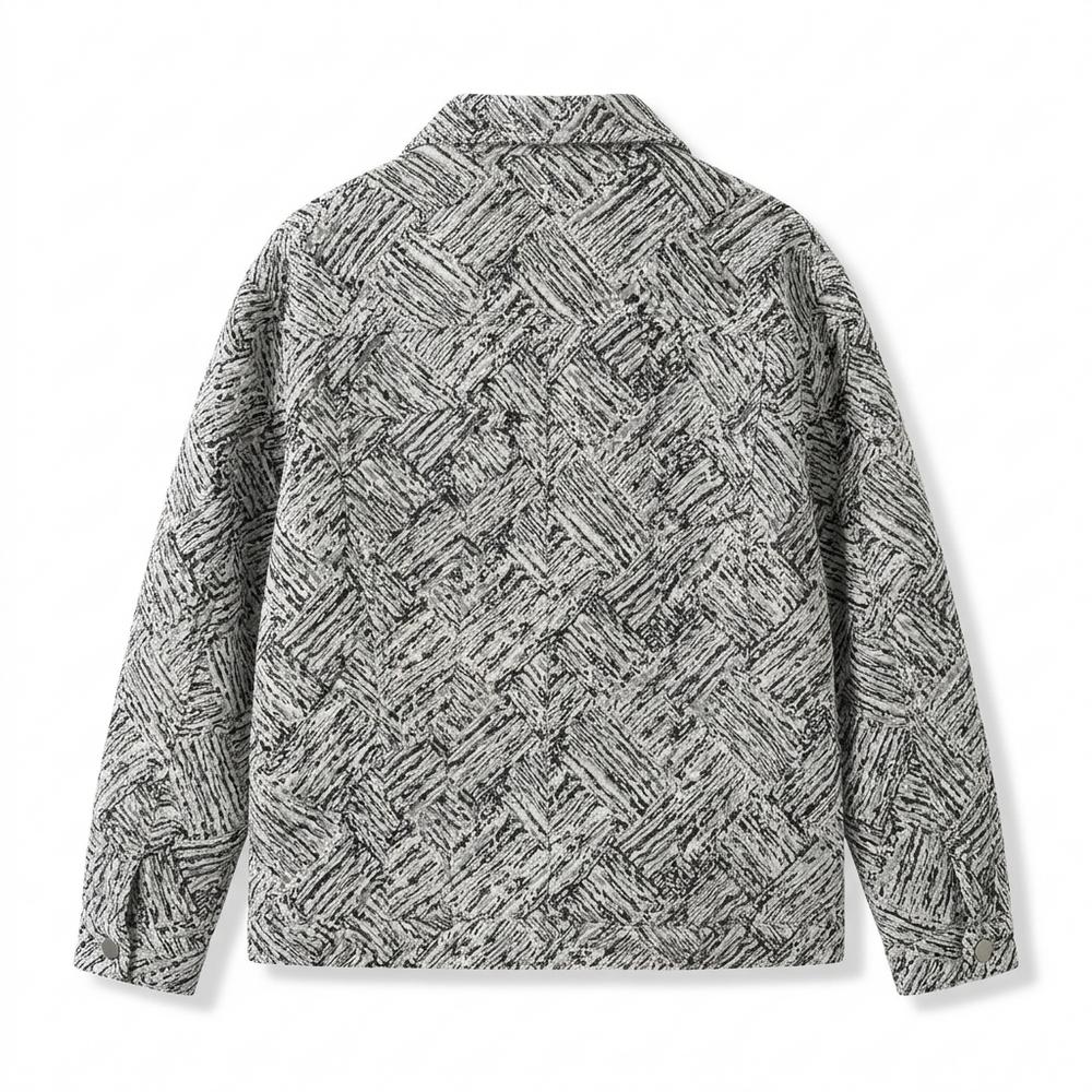 Allsaints Leather - Nedan | Patterned Straight-Cut Jacket Unisex