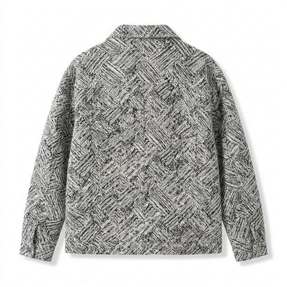 Allsaints Leather - Nedan | Patterned Straight-Cut Jacket Unisex
