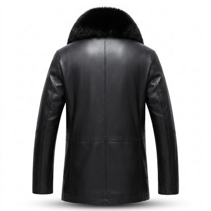 Allsaints Leather - Roren | Fur-Collar Lined Leather Jacket Men