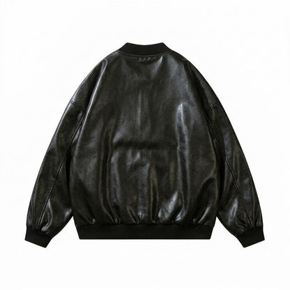 Allsaints Leather - Supes | Embroidered Buttoned Jacket Unisex