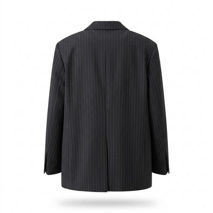 Allsaints Leather - Ralev | Pinstriped Single-Breasted Blazer Women