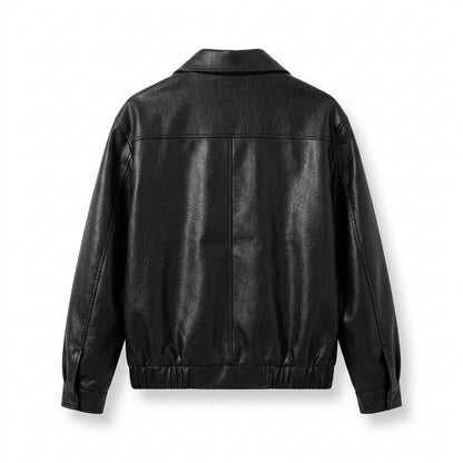 Allsaints Leather - Nosel | Zip-Up Collared Leather Jacket Unisex