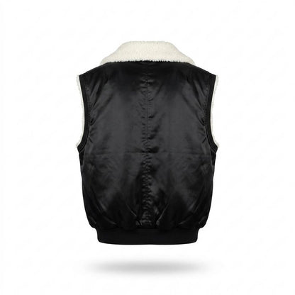 Allsaints Leather - Serev | Satin Sherpa-Lined Vest Unisex