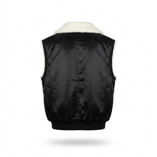 Allsaints Leather - Serev | Satin Sherpa-Lined Vest Unisex