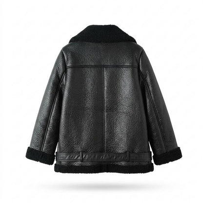 Allsaints Leather - Visan | Sherpa-Lined Asymmetrical Jacket Women