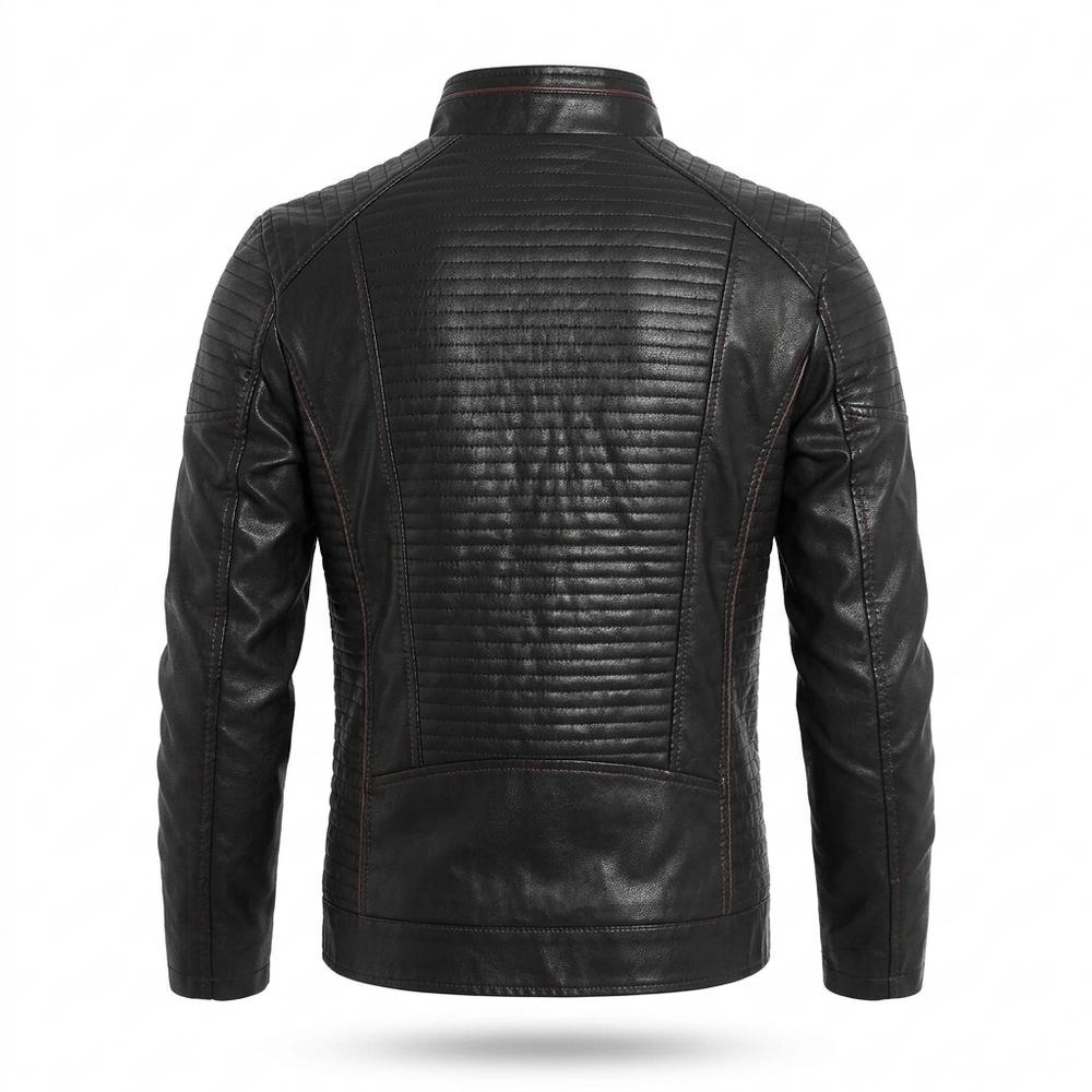 Allsaints Leather - Yonor | Quilted Embroidered Leather Jacket Men
