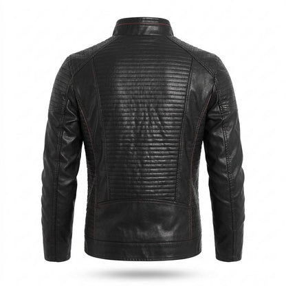 Allsaints Leather - Yonor | Quilted Embroidered Leather Jacket Men
