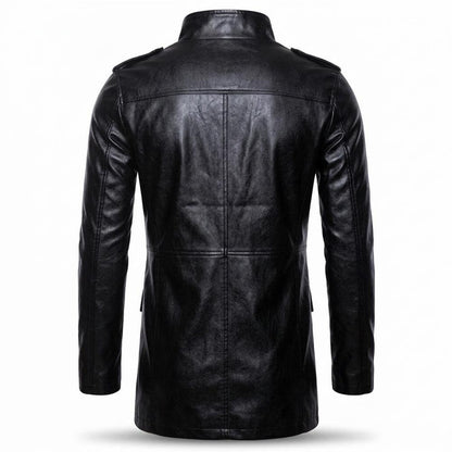 Allsaints Leather - Tunas | Multi-Pocket Stand-Collar Leather Jacket Men