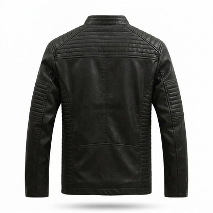 Allsaints Leather - Zalin | Quilted Stand-Collar Leather Jacket Men