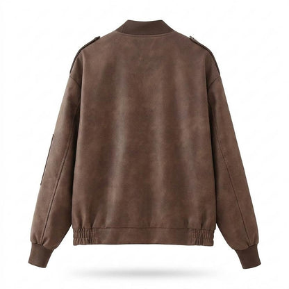 Allsaints Leather - Kemon | Sueded Zip-Up Jacket Unisex